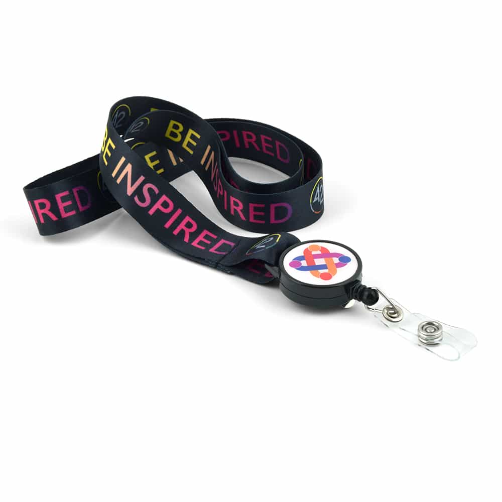 Lanière sublimée avec combo de porte-badge rétractable miniature 1