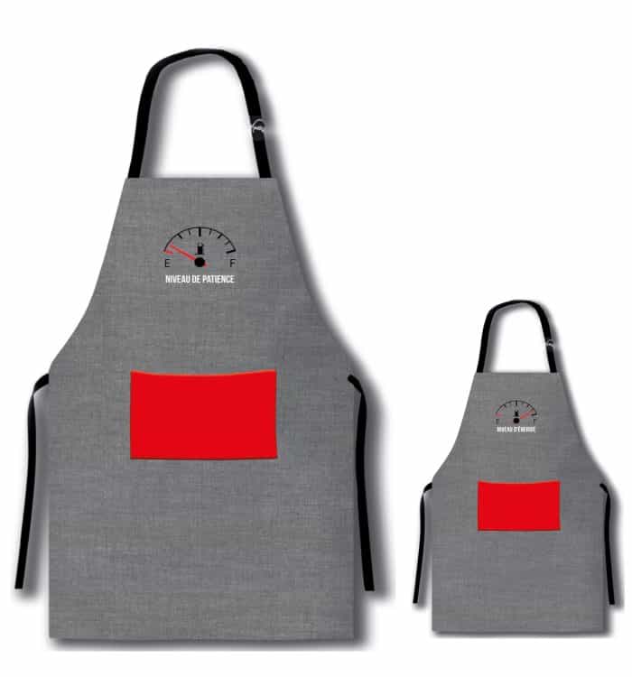 Tablier parent et enfant miniature 2