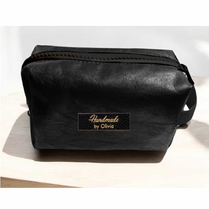 Grande trousse de toilette en cuir végane miniature 3