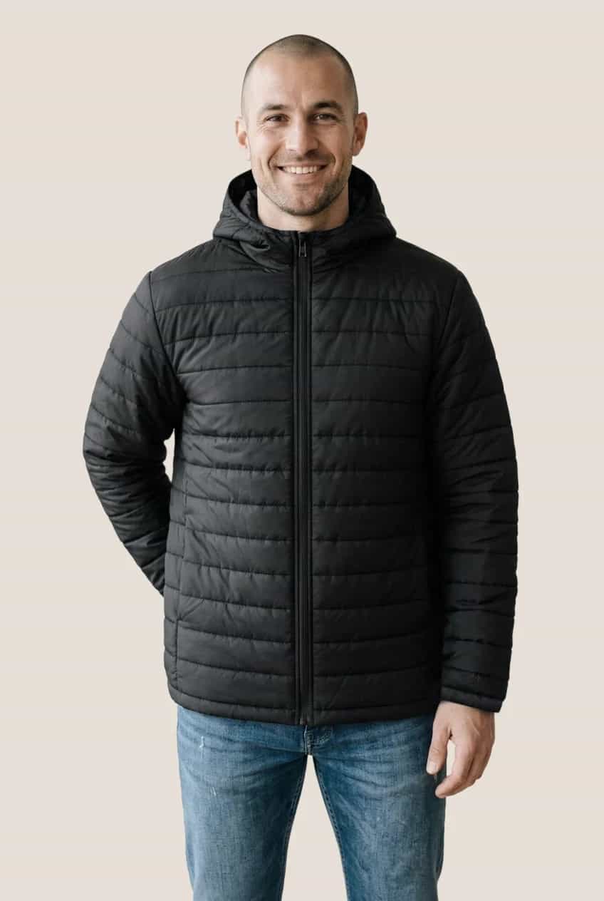 Manteau matelassé à capuchon miniature 1