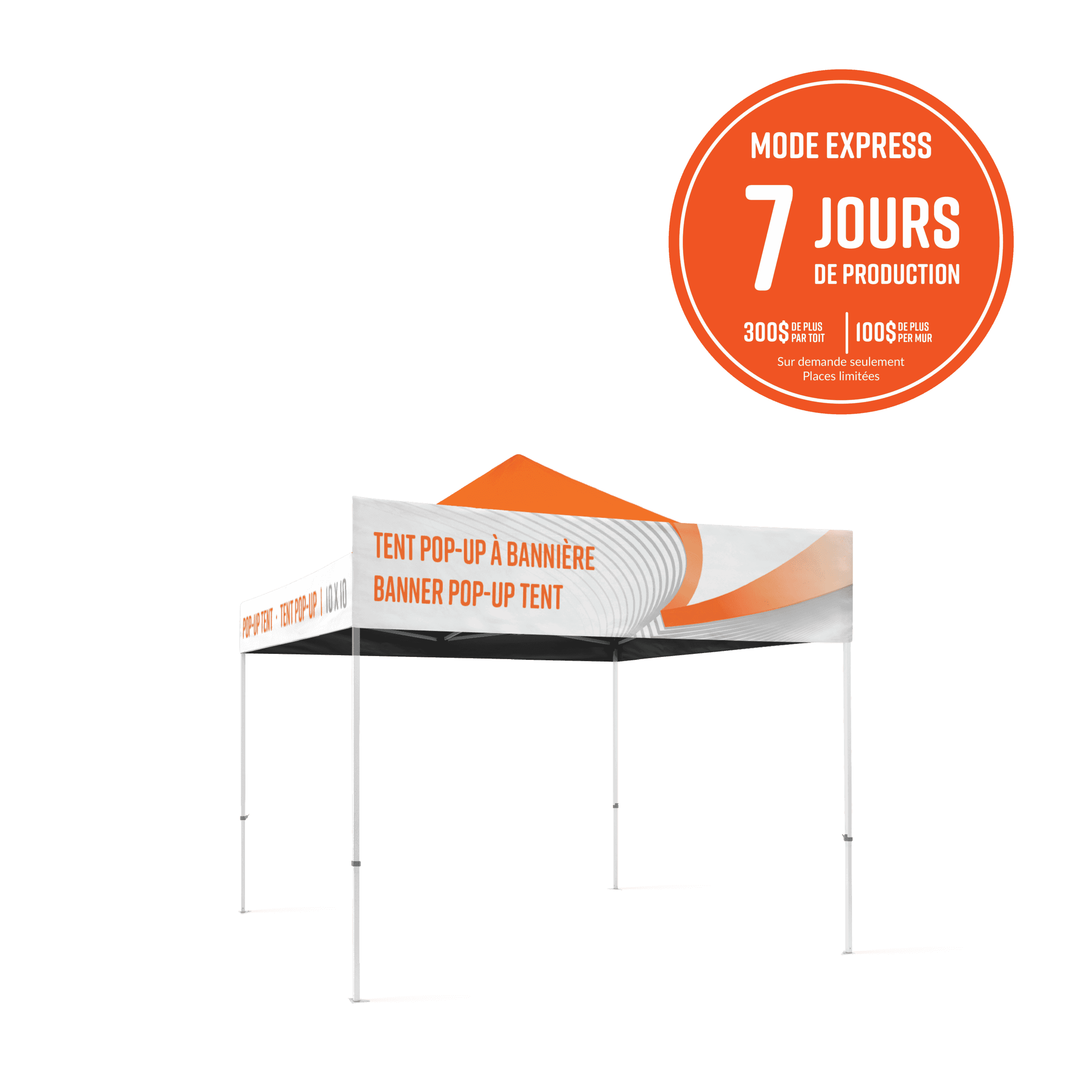 Bannière pour tente pop-up 10pi avec structure - Fabrik & Co. miniature 1