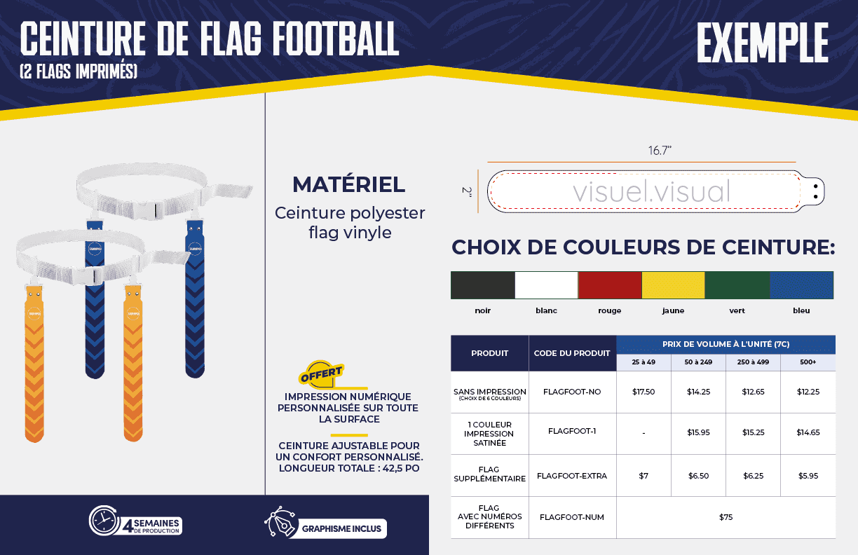 Ceinture de flag football - Fabrik & Co. miniature 3