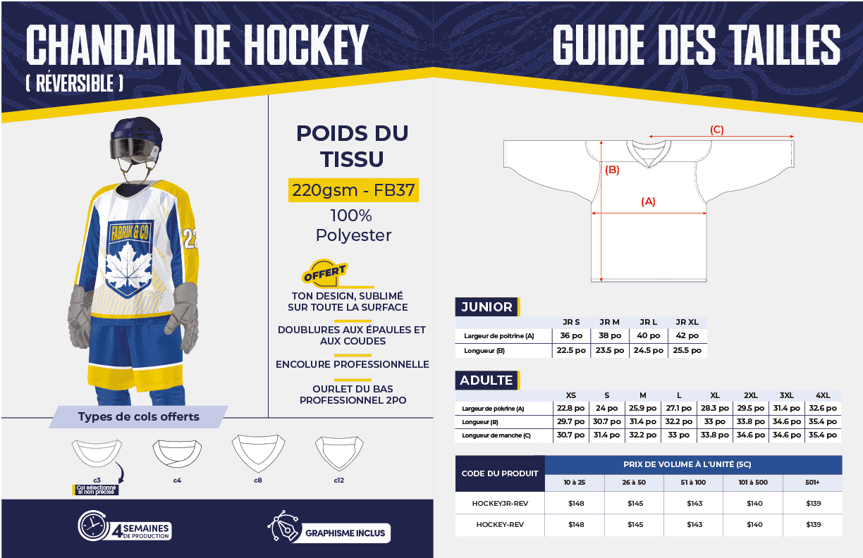 Chandail de Hockey Réversible - Adultes - Fabrik & Co. miniature 2