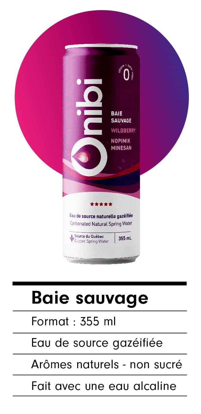 Eau de source naturelle gazéifiée Onibi - Pure et inaltérée