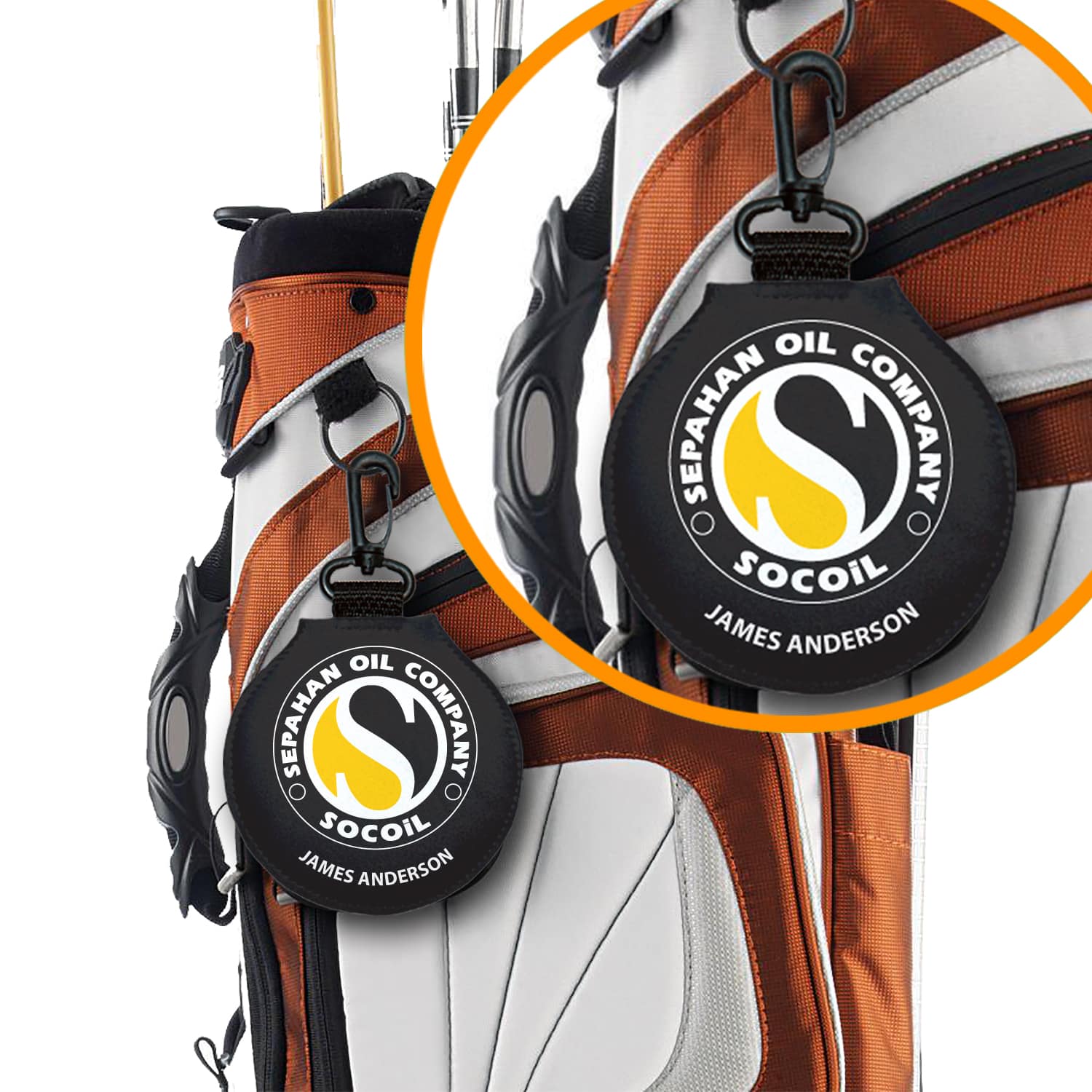 Étiquette de sac de golf