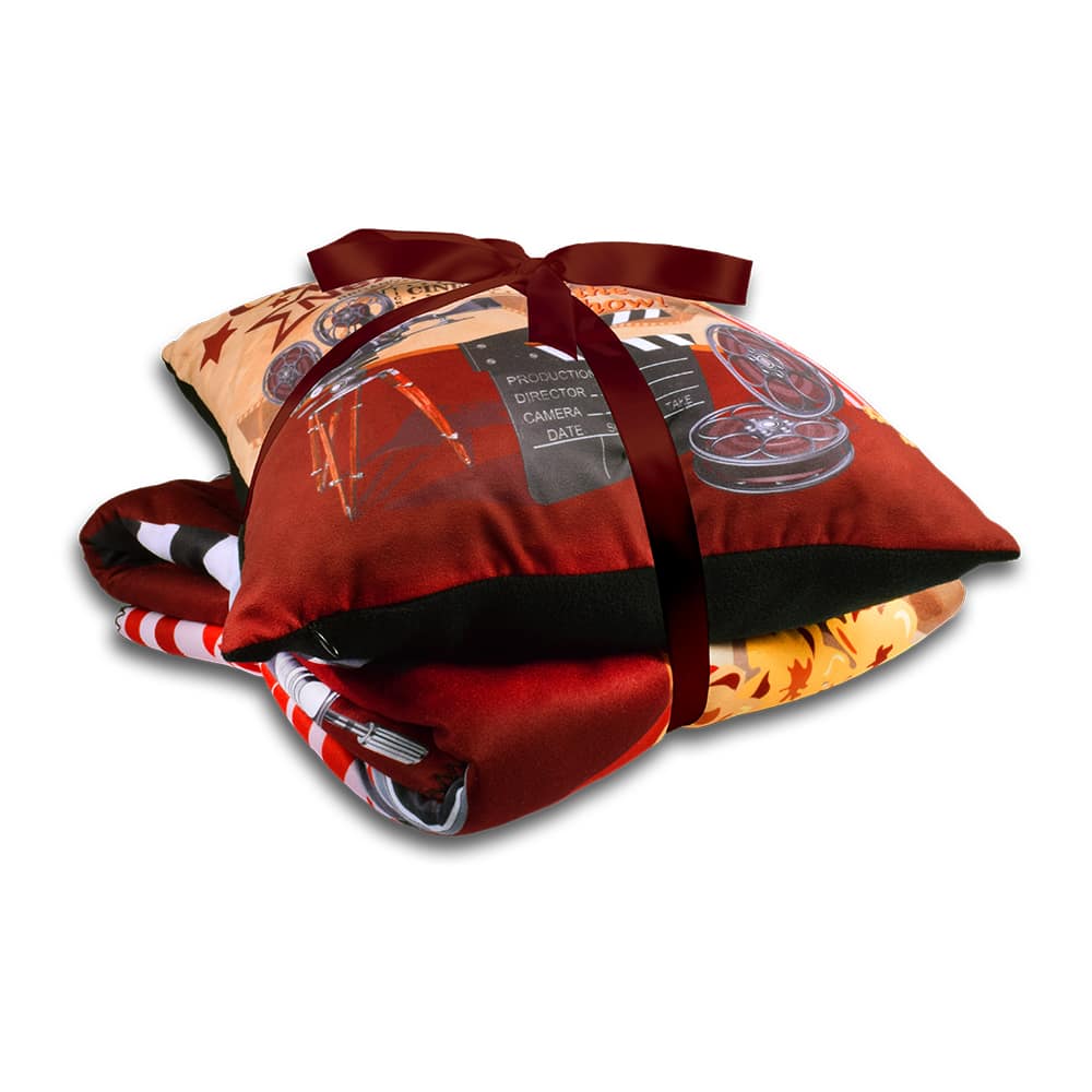 Ensemble-cadeau coussin et couverture