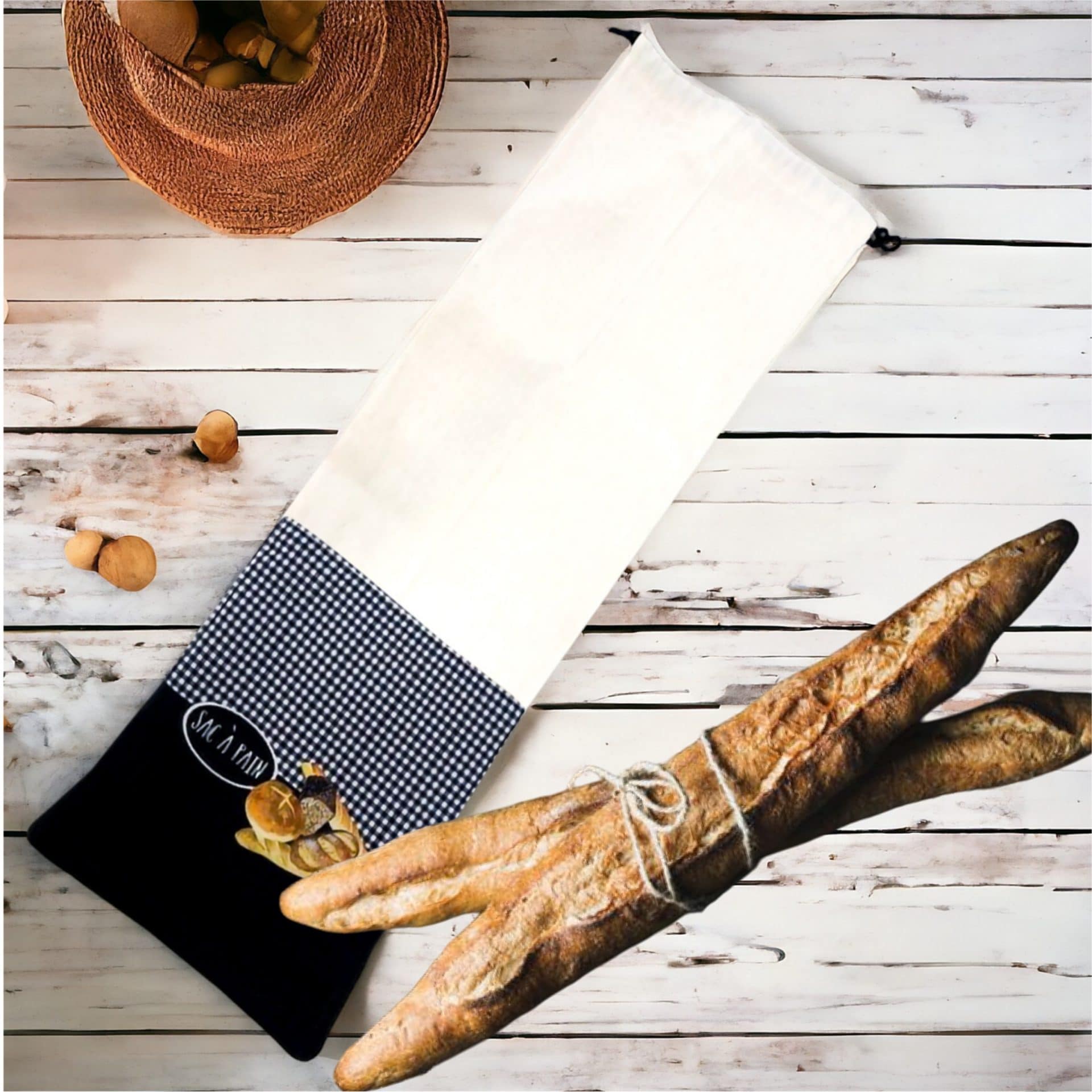 Sac à pain baguette bande sublimée
