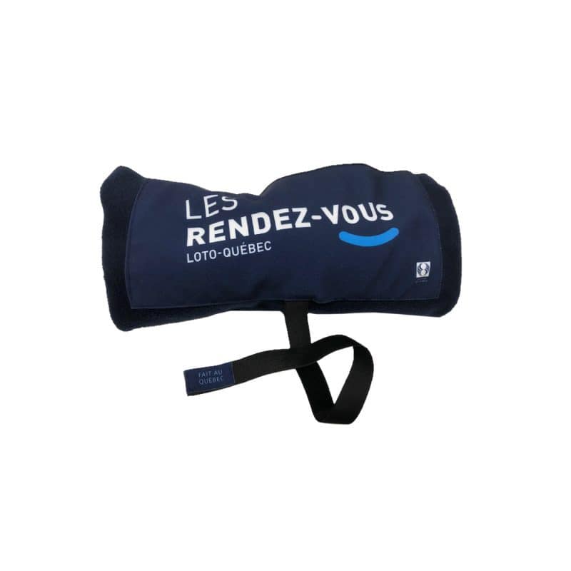 Couverture avec attache et bande sublimée