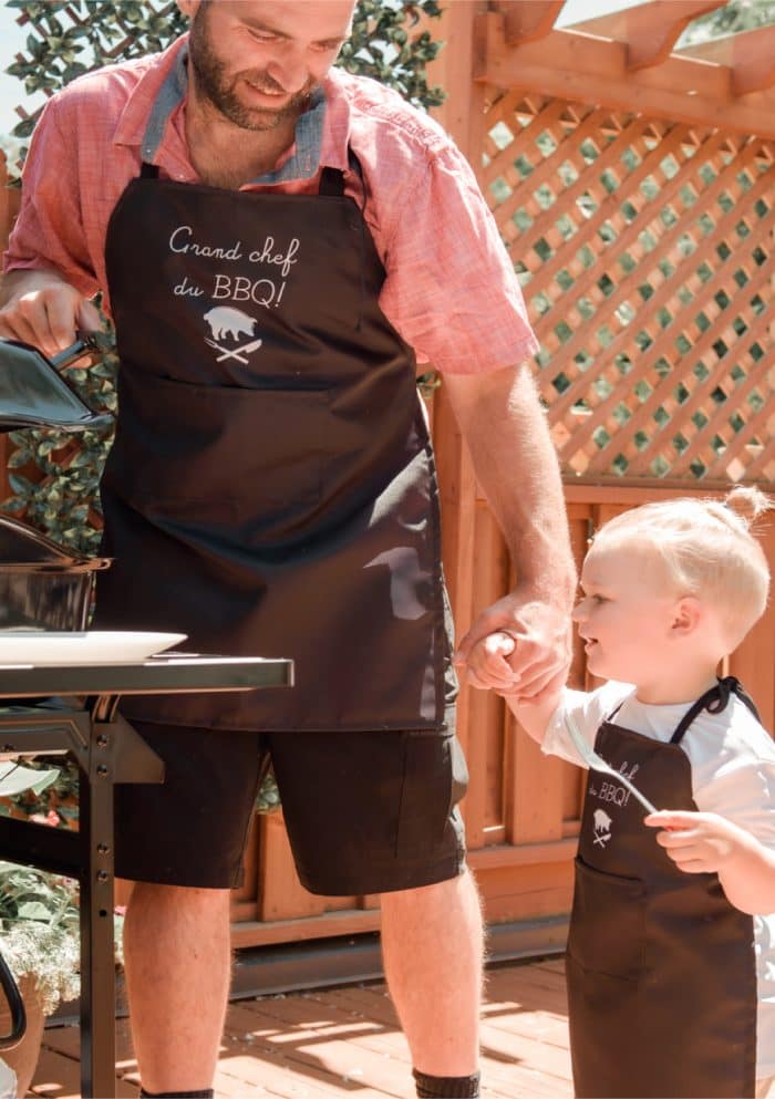 Tablier parent et enfant