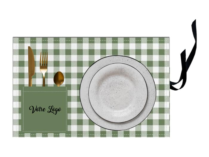 Napperon lunch avec poche et ganse