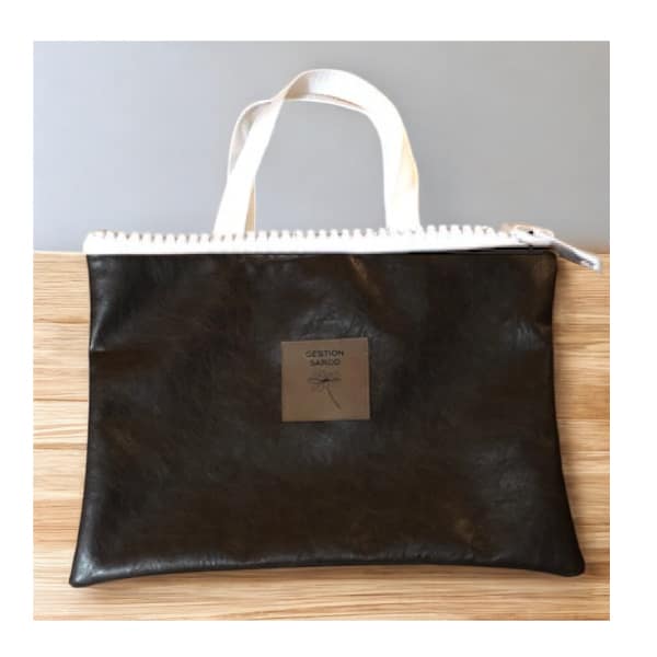 Porte-documents ou sac d'ordinateur en cuir végane
