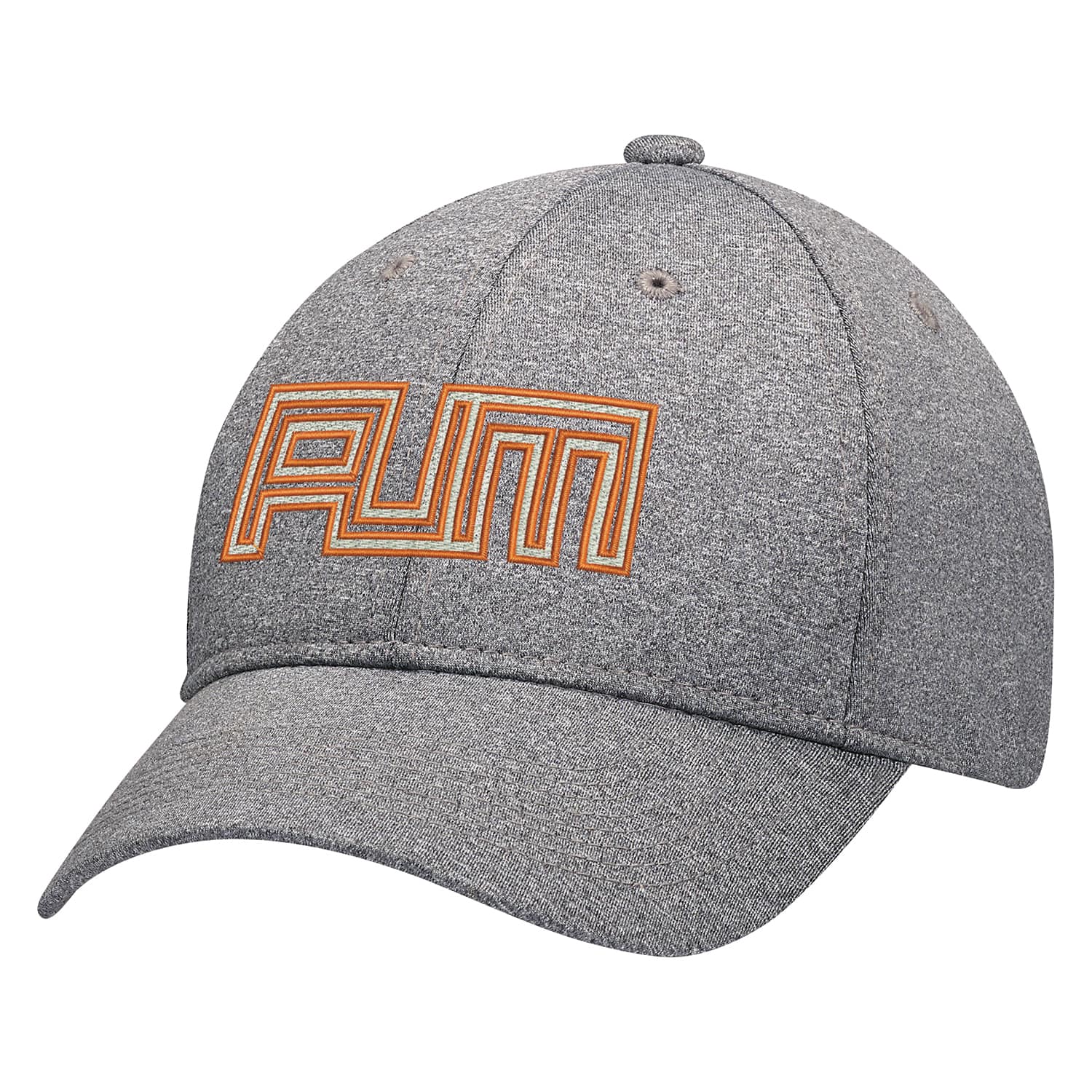 Polyester chiné, casquette à 6 panneaux ajustée