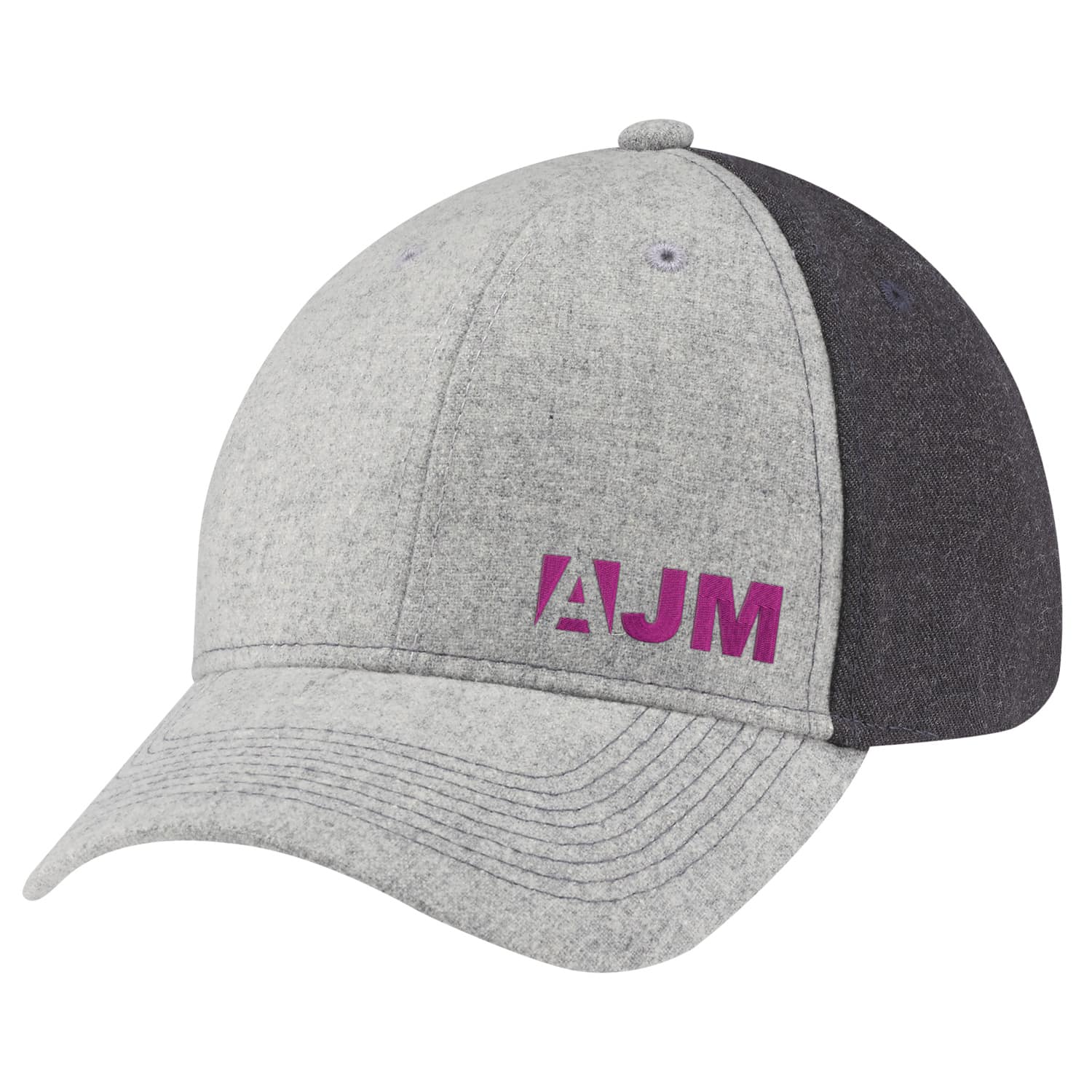 Serge de laine chiné, casquette à 6 panneaux ajustée