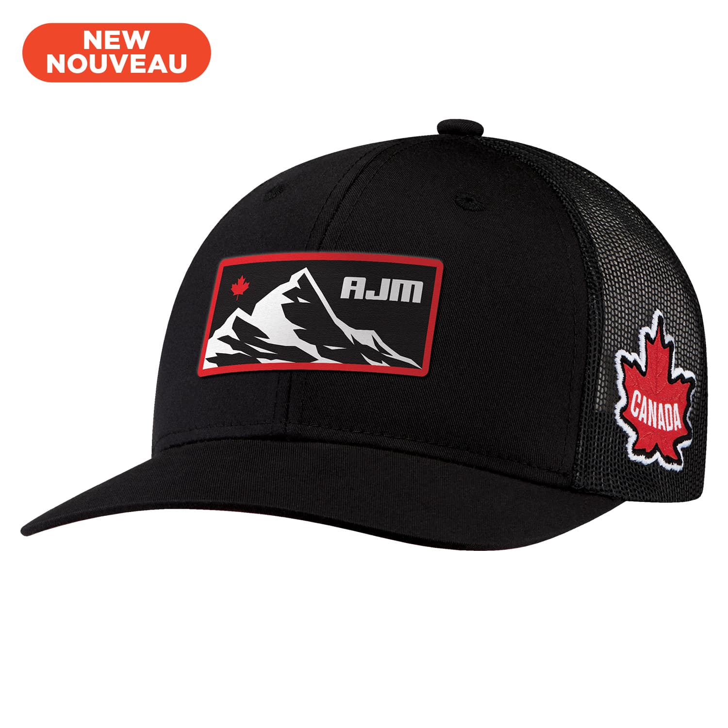 Maille Polycoton / Polyester, Casquette Pro-Ronde 6 Panneaux (Canada, Dos en Maille)