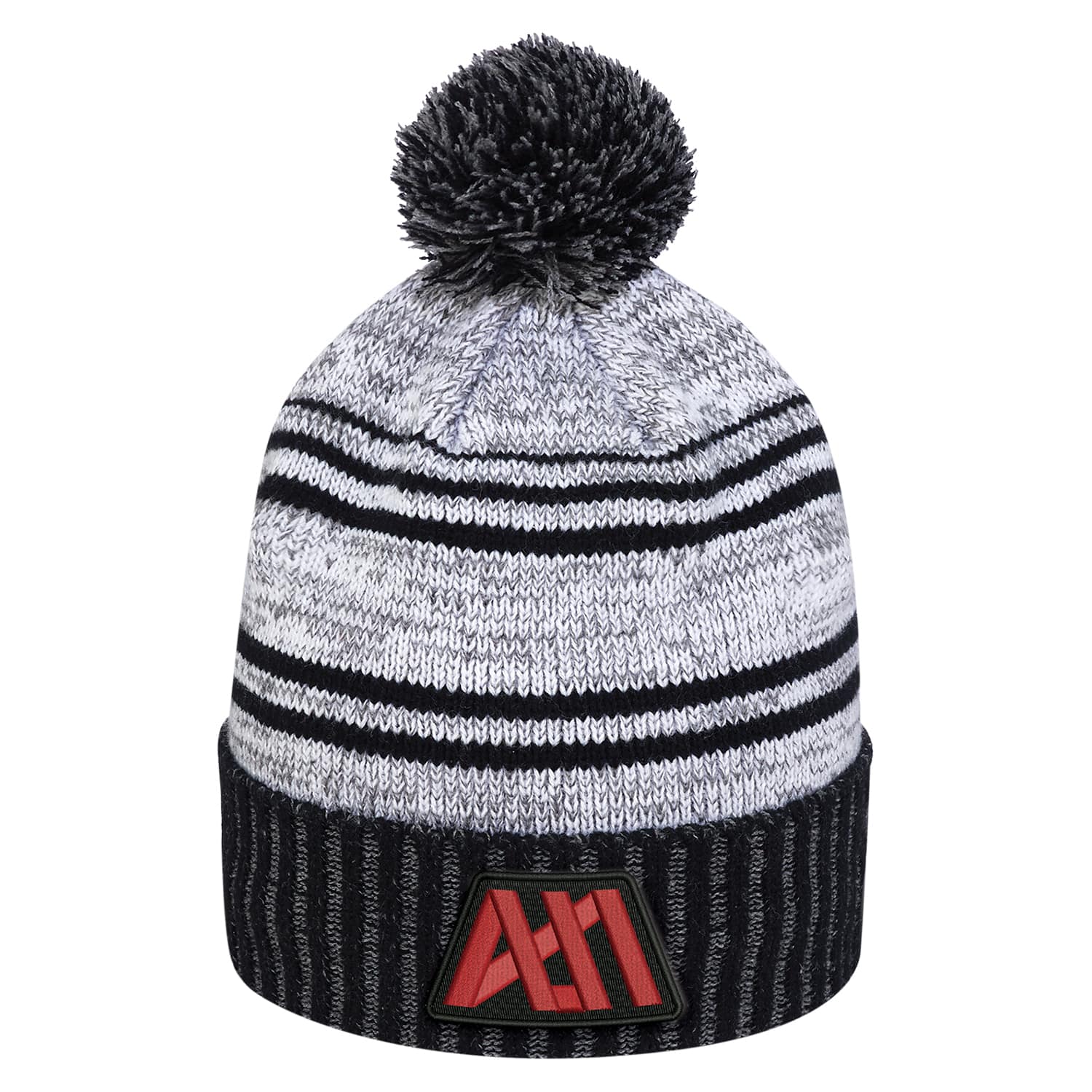 Tuque en micro polaire acrylique / polyester avec revers (Pompon 8 cm)