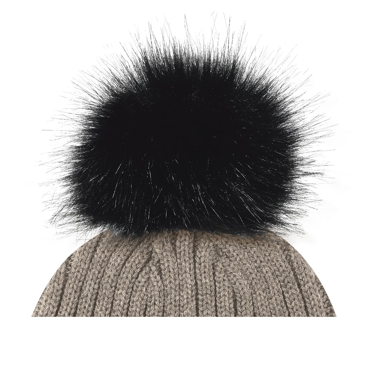 Fausse fourrure en polyester, Pompon (12 cm)