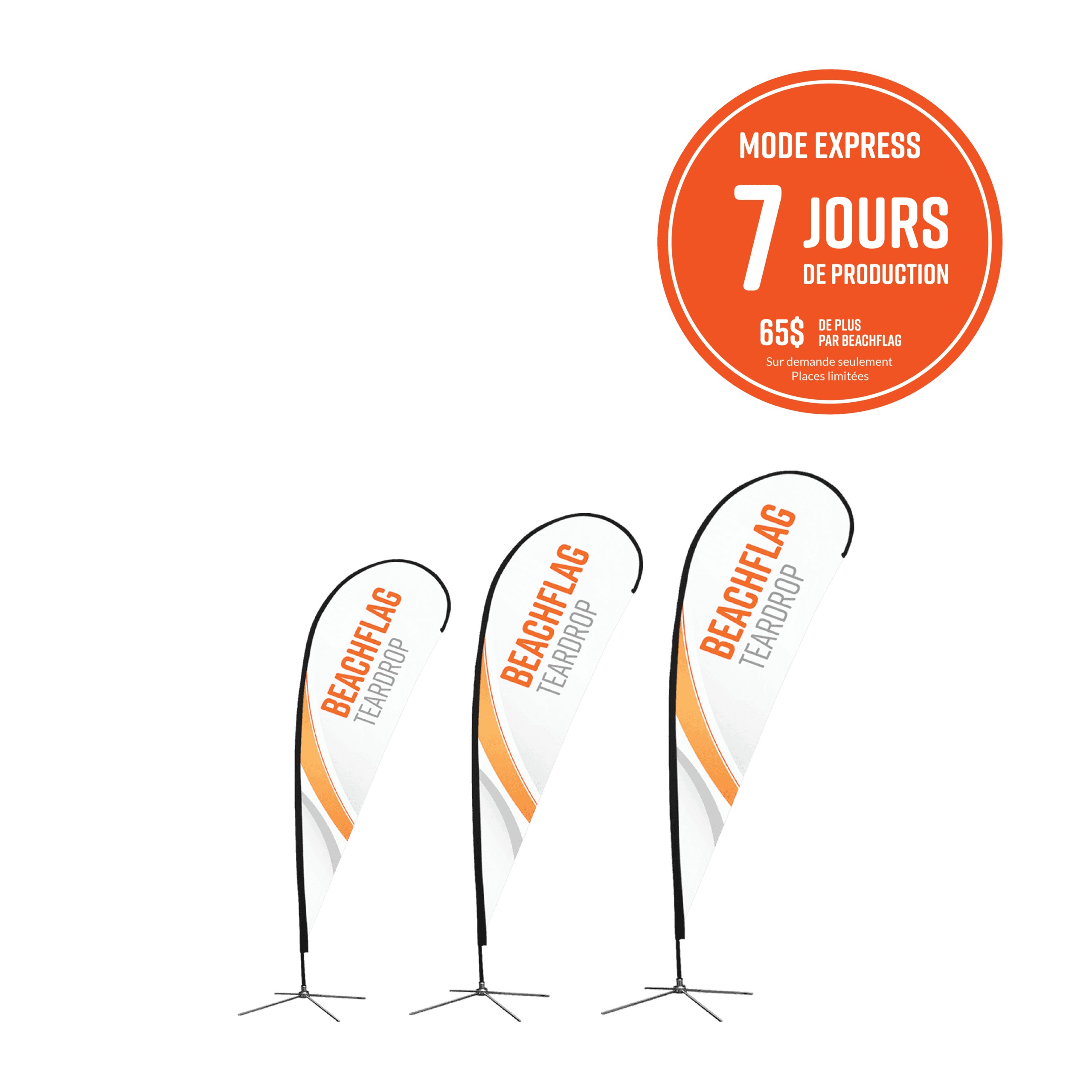Drapeau de plage - Kit | Modèle Teardrop - Fabrik & Co.